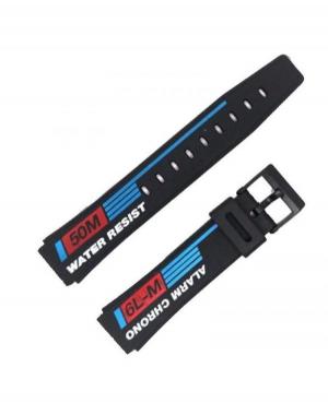 Ремешок для часов Diloy 286F3D1Z Tinka Casio Пластик / Резина Чёрный 20 мм