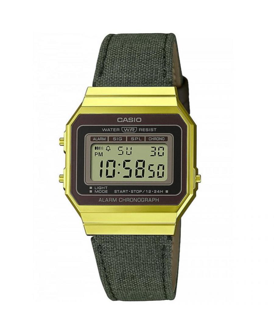 Men Functional Japan Quartz Digital Watch Alarm CASIO A700WEGL-3AEF Brown Dial 33mm