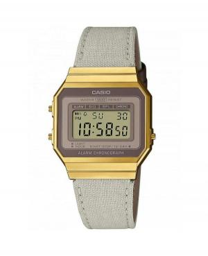 Men Functional Japan Quartz Digital Watch Alarm CASIO A700WEGL-7AEF Brown Dial 33mm
