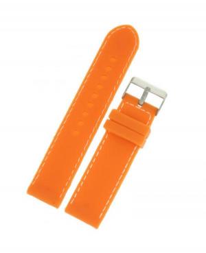 Watch Strap Diloy SBR10.12.18 Silicone Orange 18 mm