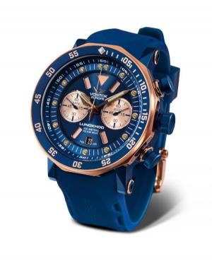 Men Diver Luxury Quartz Analog Watch Chronograph VOSTOK EUROPE 6S21-620E631 Blue Dial 49mm