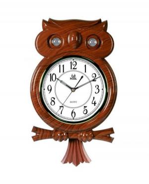 Pearl PW292-1738-1 Owl Wall Clock Plastic Plastik Tworzywo Sztuczne Brązowy