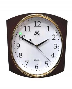 Pearl PW098-1700-3 Wall Clock Plastic Brown