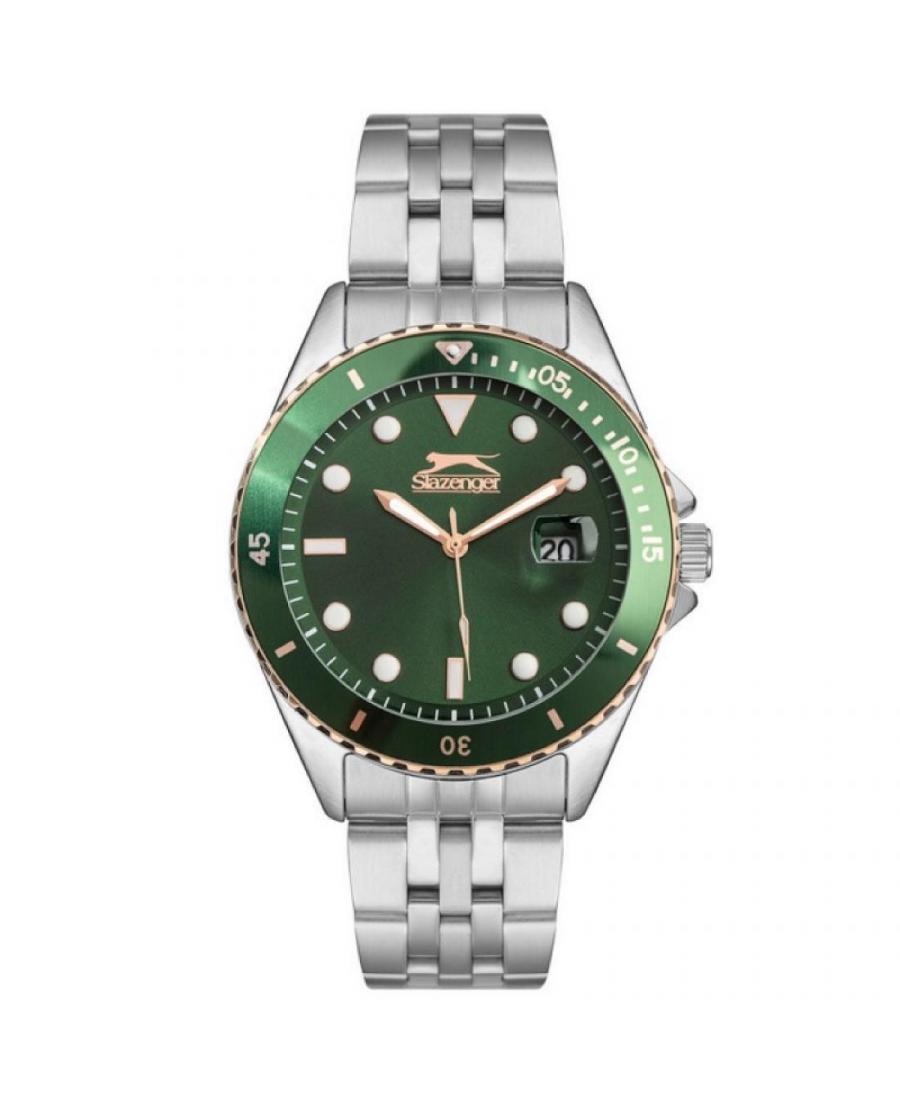 Mężczyźni klasyczny kwarcowy analogowe Zegarek SLAZENGER SL.9.6502.1.03 Zielony Dial 44mm