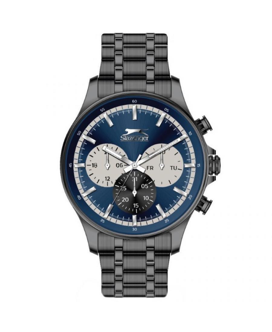 Mężczyźni klasyczny kwarcowy analogowe Zegarek SLAZENGER SL.9.6518.2.05 Niebieska Dial 45mm