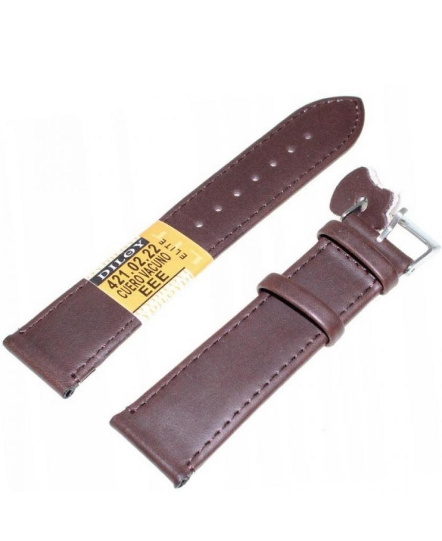 Watch Strap Diloy 421.02.22 Brown 22 mm