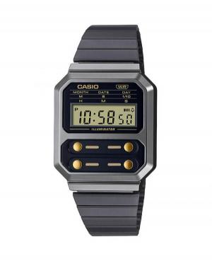 Men Japan Functional Quartz Watch Casio A100WEGG-1A2EF Black Dial