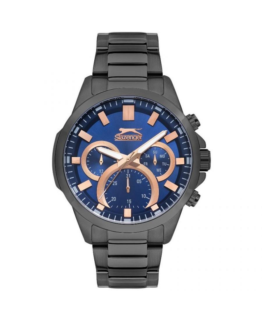 Mężczyźni klasyczny kwarcowy analogowe Zegarek SLAZENGER SL.9.6526.2.03 Niebieska Dial 45mm