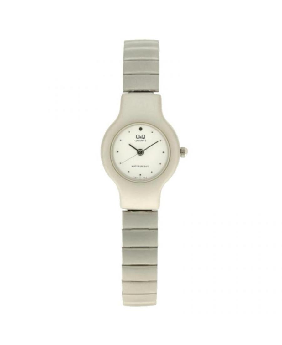Kobiety klasyczny Japonia kwarcowy analogowe Zegarek Q&Q V763-201 Biały Dial 22mm