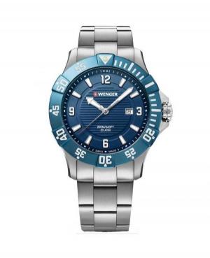 Men Classic Sports Diver Swiss Quartz Analog Watch WENGER 01.0641.133 Blue Dial 43mm image 1