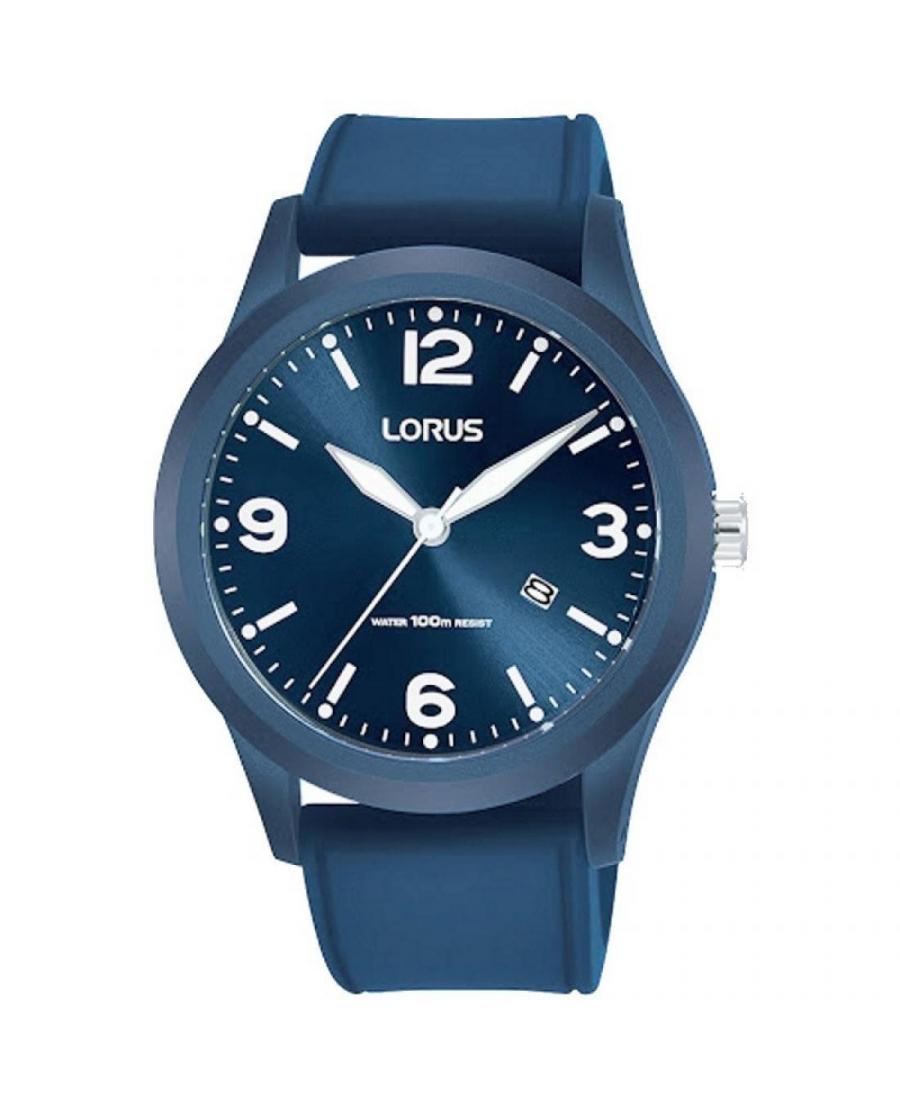 Mężczyźni sportowy Japonia kwarcowy analogowe Zegarek LORUS RH953LX-9 Niebieska Dial 42mm