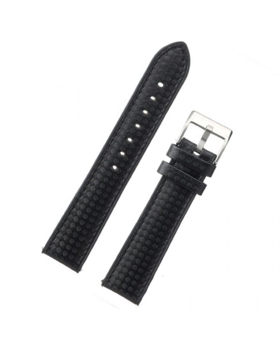 Watch Strap Diloy 400.01.22 Silicone Black 22 mm