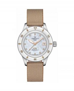 Women Classic Diver Luxury Swiss Automatic Analog Watch CERTINA C036.207.18.106.00 Mother of Pearl Dial 39mm