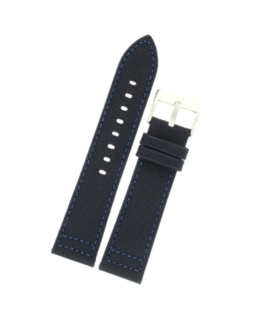 Watch Strap Diloy 416.05.22 Textile Blue 22 mm