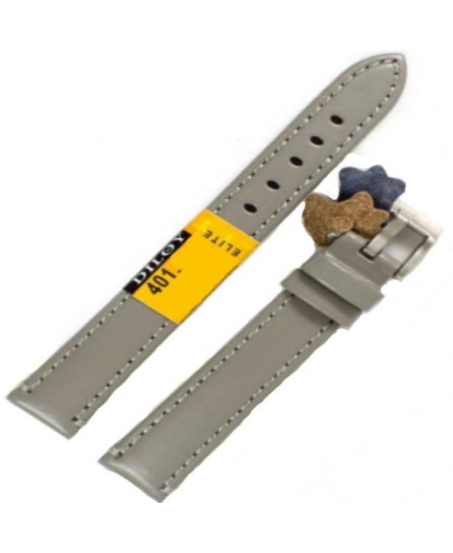 Watch Strap Diloy 401.07.18 Gray 18 mm