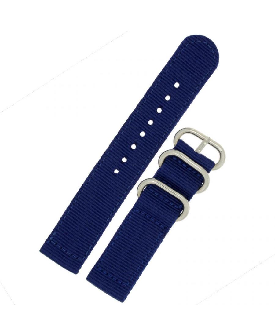 Watch Strap Diloy 408.05.18 Textile Blue 18 mm