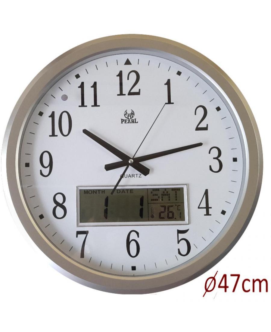 PEARL PW160-1706-3 Wall clock Plastic Gray Plastik Tworzywo Sztuczne Szary