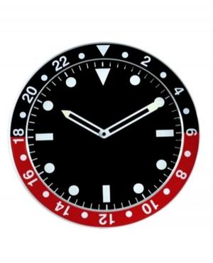 PERFECT Wall clock 9486/ALUMINI Aluminum frame Aluminiowa rama Metal Czerwony