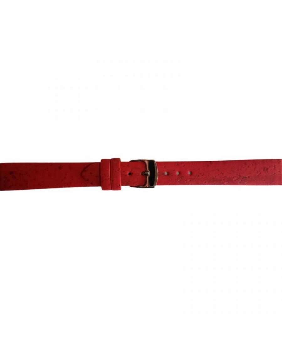 Watch Strap CONDOR Vegan 401R.06.14.W Imitation leather Red 14 mm