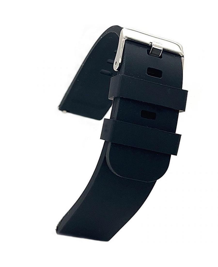 Watch Strap Diloy SBR40.01.22 Silicone czarny Silikon Czarny 22 mm