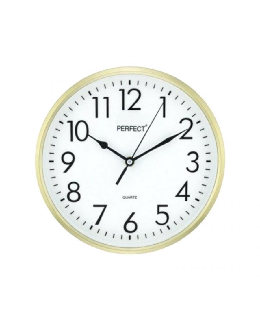 PERFECT Настенные кварцевые часы FX-5742/GOLD Пластик Золотого цвета