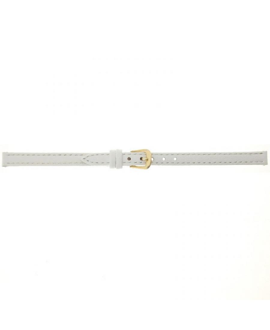 Watch Strap CONDOR Extra Long 123L.09.10.Y Skóra Skórzany Biały 10 mm