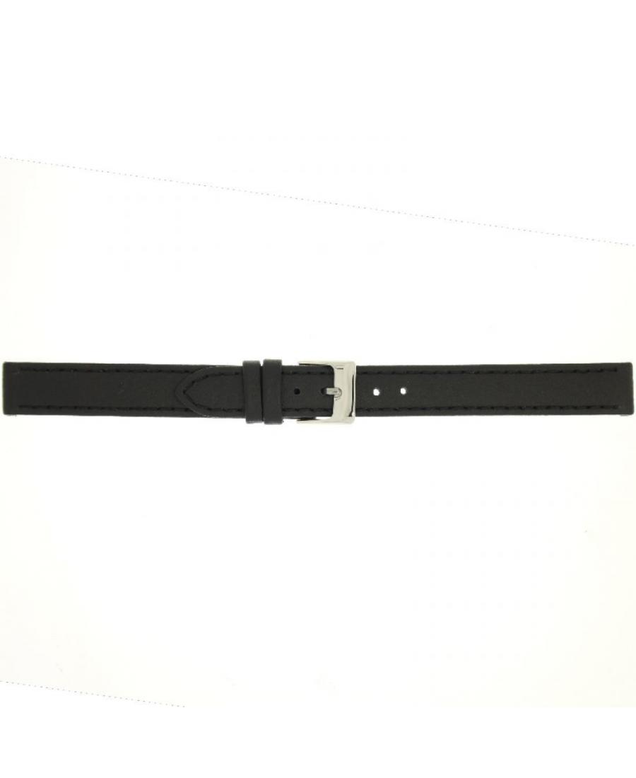 Watch Strap CONDOR Vegan 387R.01.12.W Imitation leather Black 14 mm