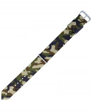 Watch Strap Diloy 410.22.C3 Textile Green 22 mm image 1