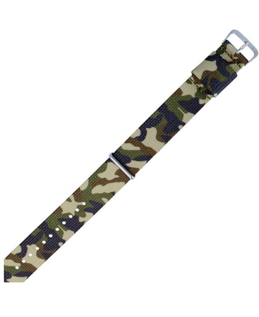 Watch Strap Diloy 410.22.C3 Textile Green 22 mm