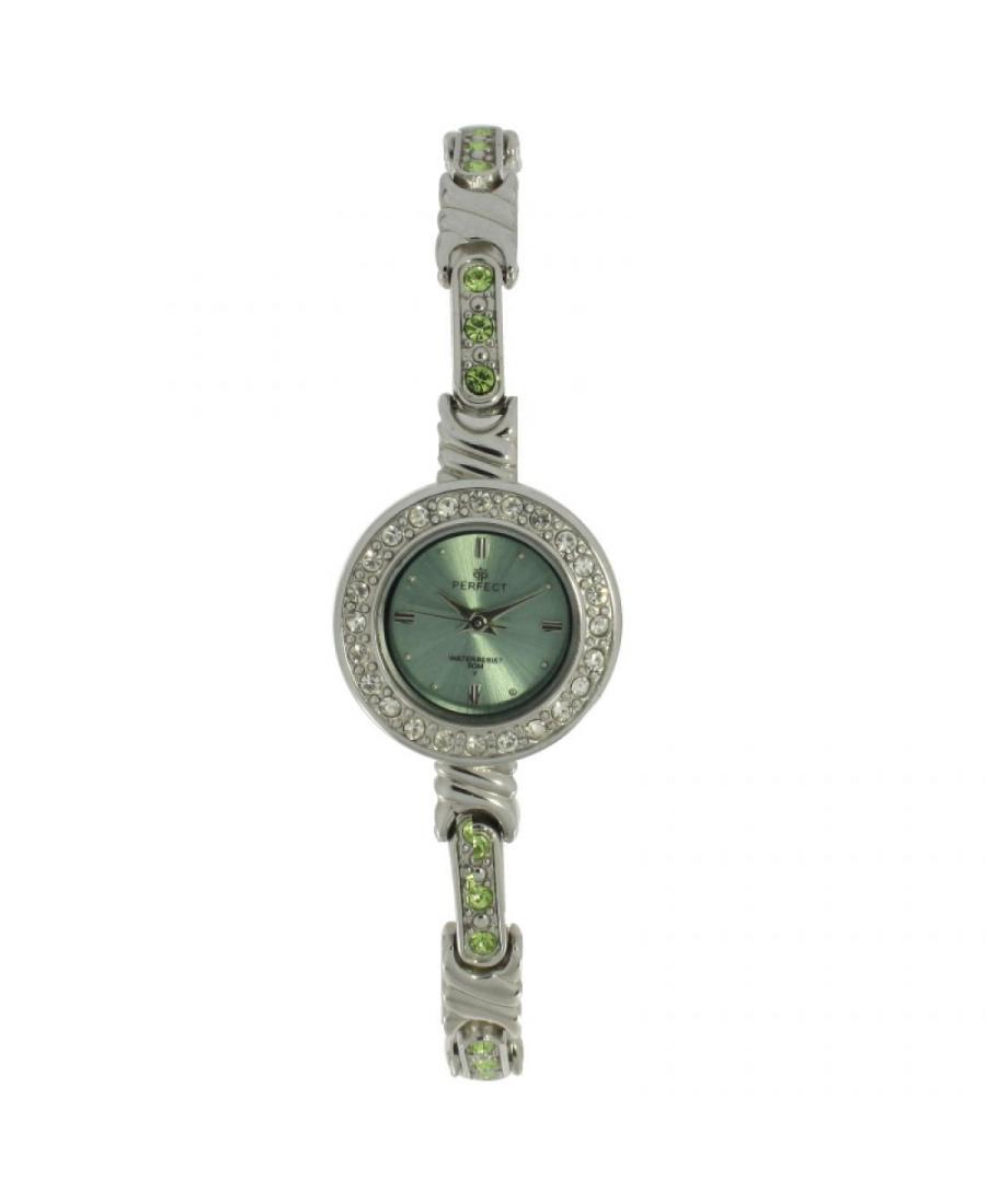 Женские Классические Кварцевый Аналоговый Часы PERFECT PRF-K09-141 Зелёный Dial 21mm