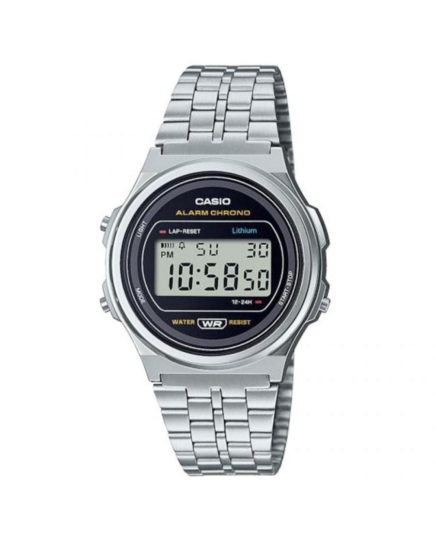 Women Functional Japan Quartz Digital Watch Alarm CASIO A171WE-1AEF Black Dial 36mm
