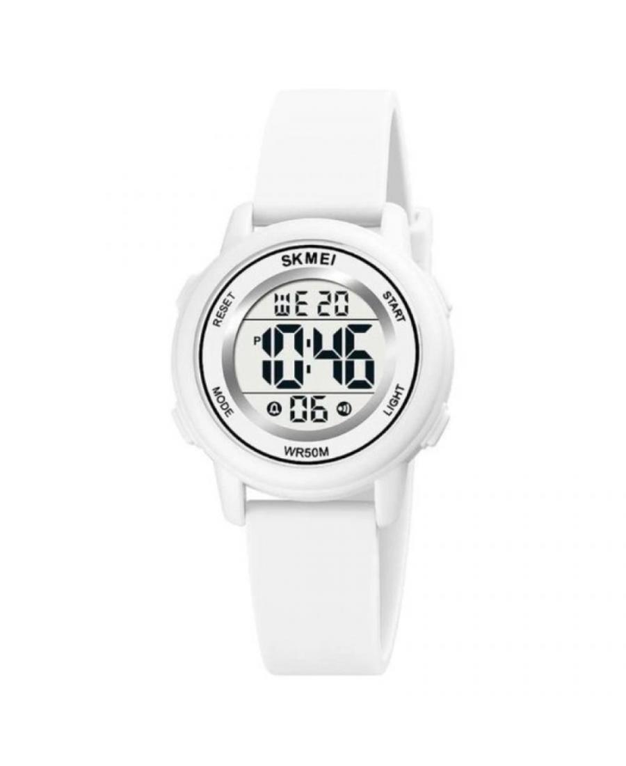 Women Sports Functional Quartz Digital Watch Alarm SKMEI 1721WT Grey Dial 34mm