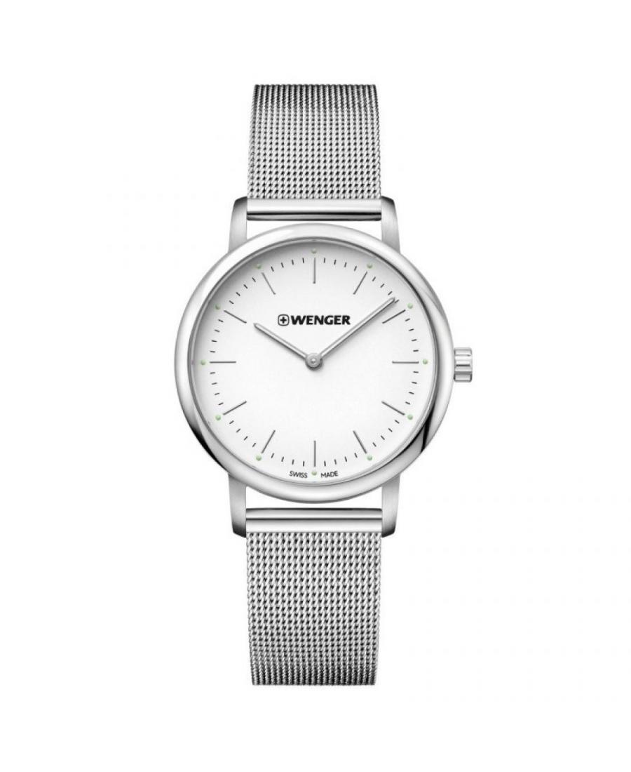 Kobiety klasyczny Szwajcar kwarcowy analogowe Zegarek WENGER 01.1721.111 Biały Dial 35mm