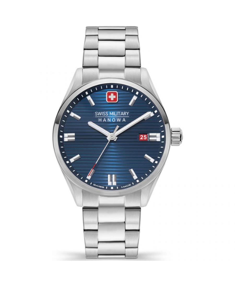 Men Swiss Quartz Watch Swiss Military Hanowa SMWGH2200102 Blue Dial