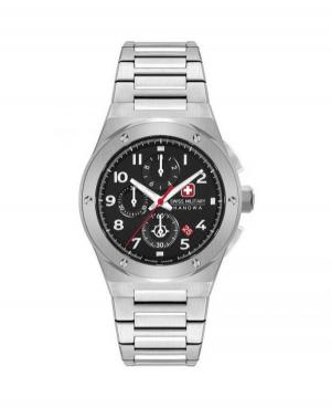 Men Swiss Quartz Analog Watch Chronograph SWISS MILITARY HANOWA SMWGI2102001 Black Dial 43mm