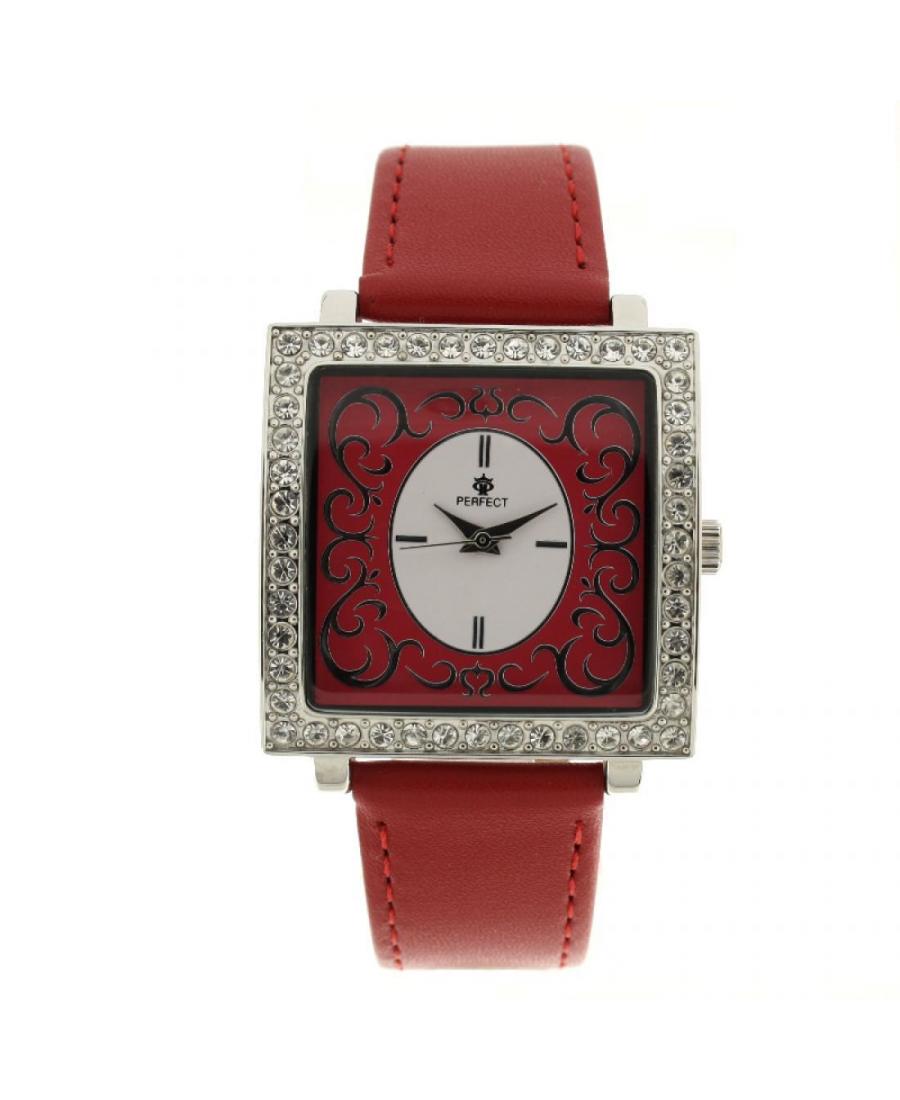 Kobiety Moda klasyczny kwarcowy analogowe Zegarek PERFECT PRF-K06-005 Czerwony Dial 34mm