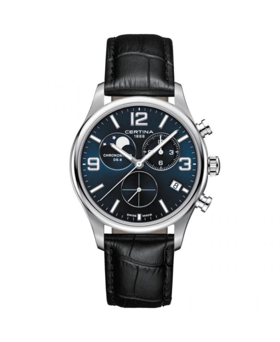 Mężczyźni klasyczny sportowy Luxury Szwajcar kwarcowy analogowe Zegarek Chronograf CERTINA C033.460.16.047.00 Niebieska Dial 42m