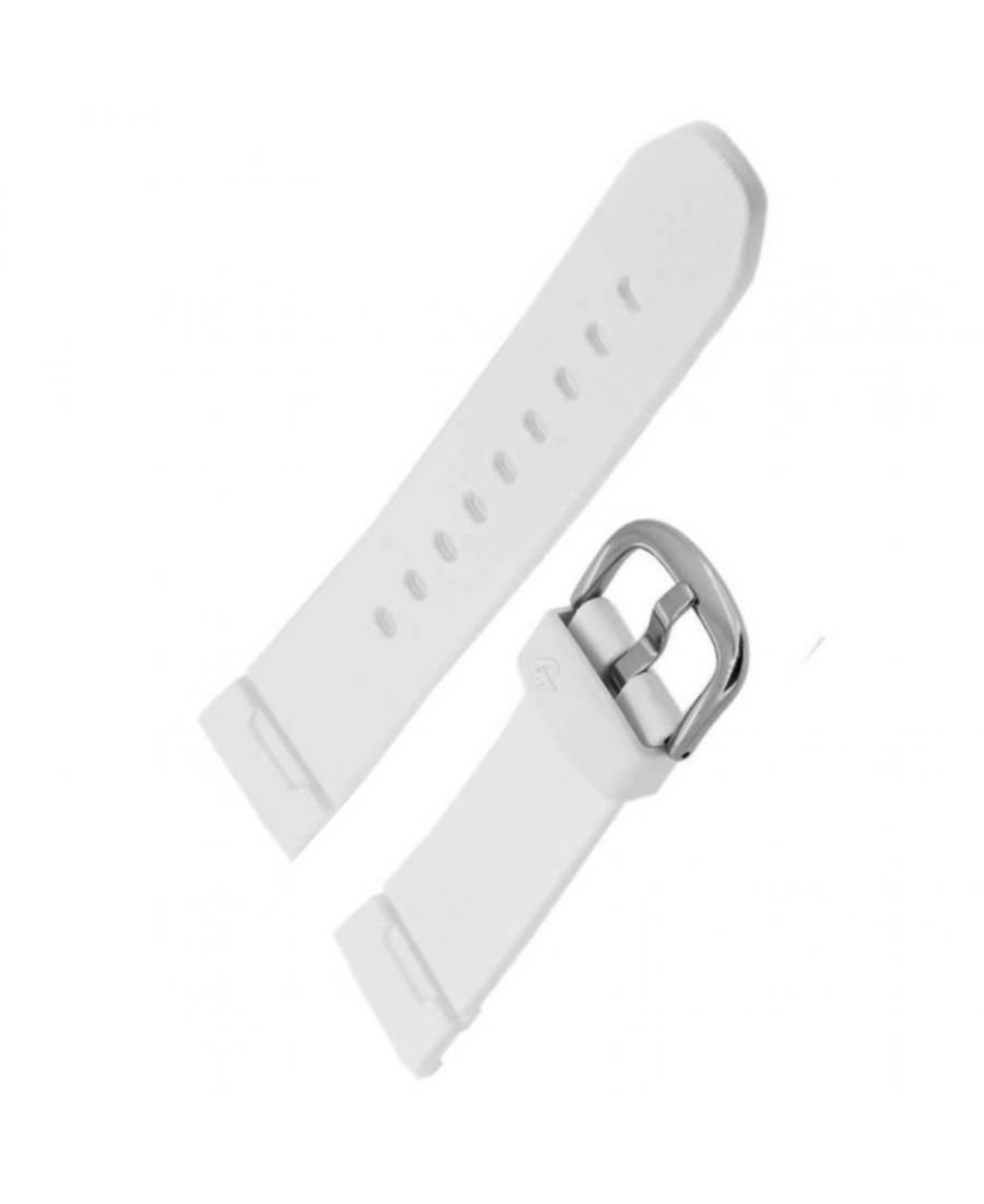 Watch Strap CASIO 10309272 Plastic / Rubber Tworzywo sztuczne/guma Biały 22 mm