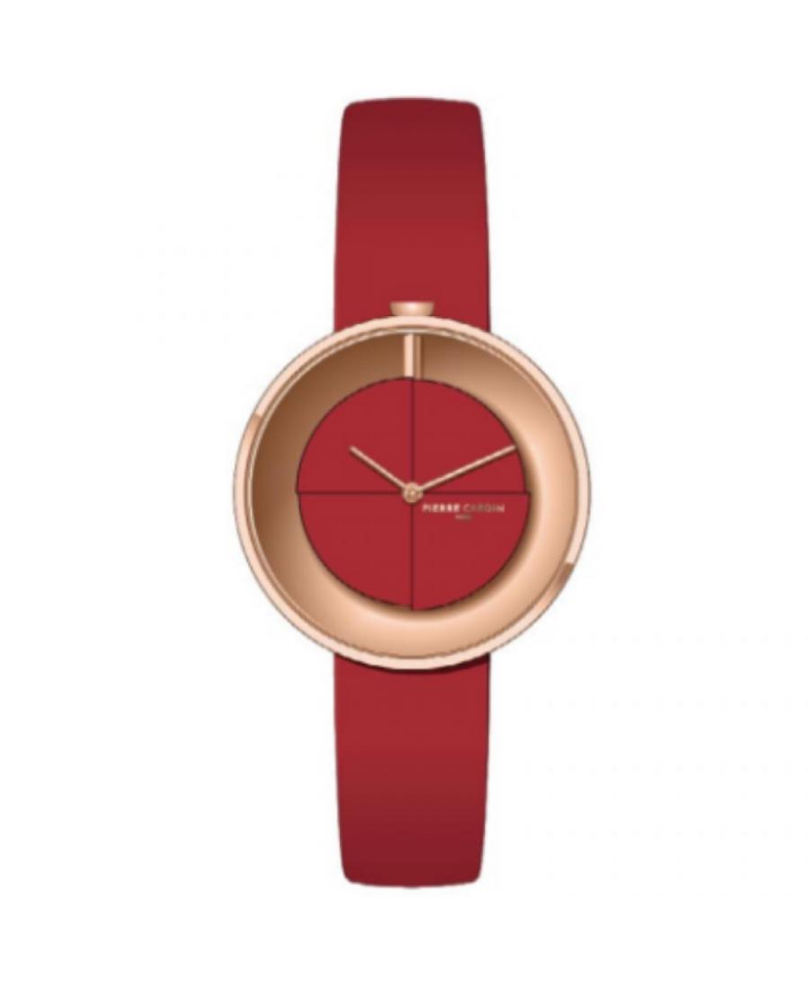 Women Classic Quartz Watch Pierre Cardin CMA.0007 Red Dial