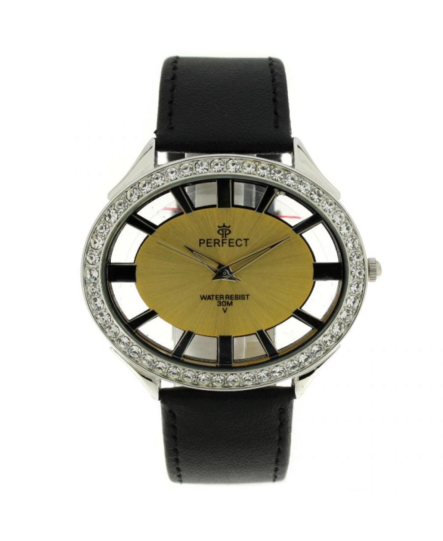 Kobiety Moda kwarcowy analogowe Zegarek PERFECT PRF-K29-006-DEF Złota Dial 38mm