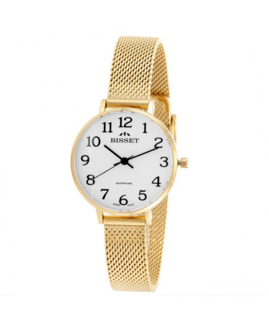 Kobiety klasyczny Szwajcar kwarcowy analogowe Zegarek BISSET ZEGBIS130 Biały Dial 35mm