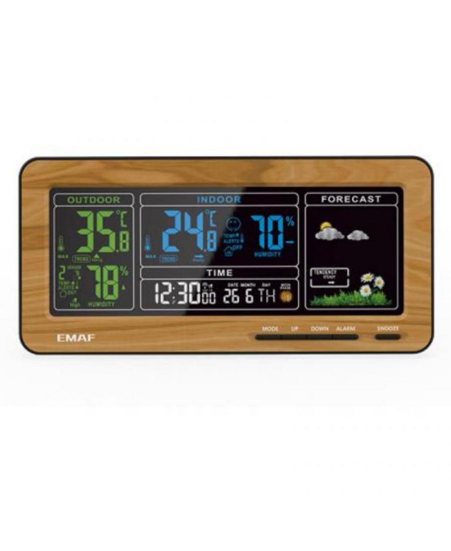 Lexinda EM-D002W weather station clock Plastic Imitation wood