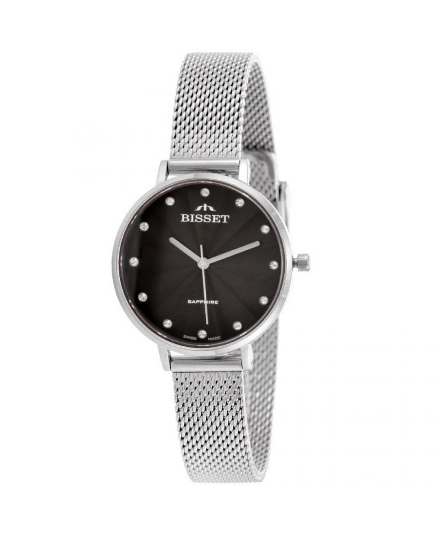 Kobiety klasyczny Szwajcar kwarcowy analogowe Zegarek BISSET ZEGBIS121 Czarny Dial 30mm