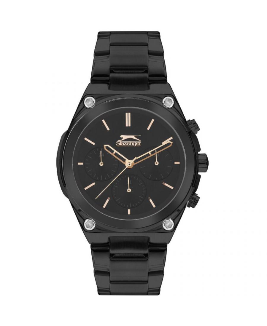 Mężczyźni klasyczny kwarcowy analogowe Zegarek SLAZENGER SL.9.2027.2.02 Czarny Dial 43mm