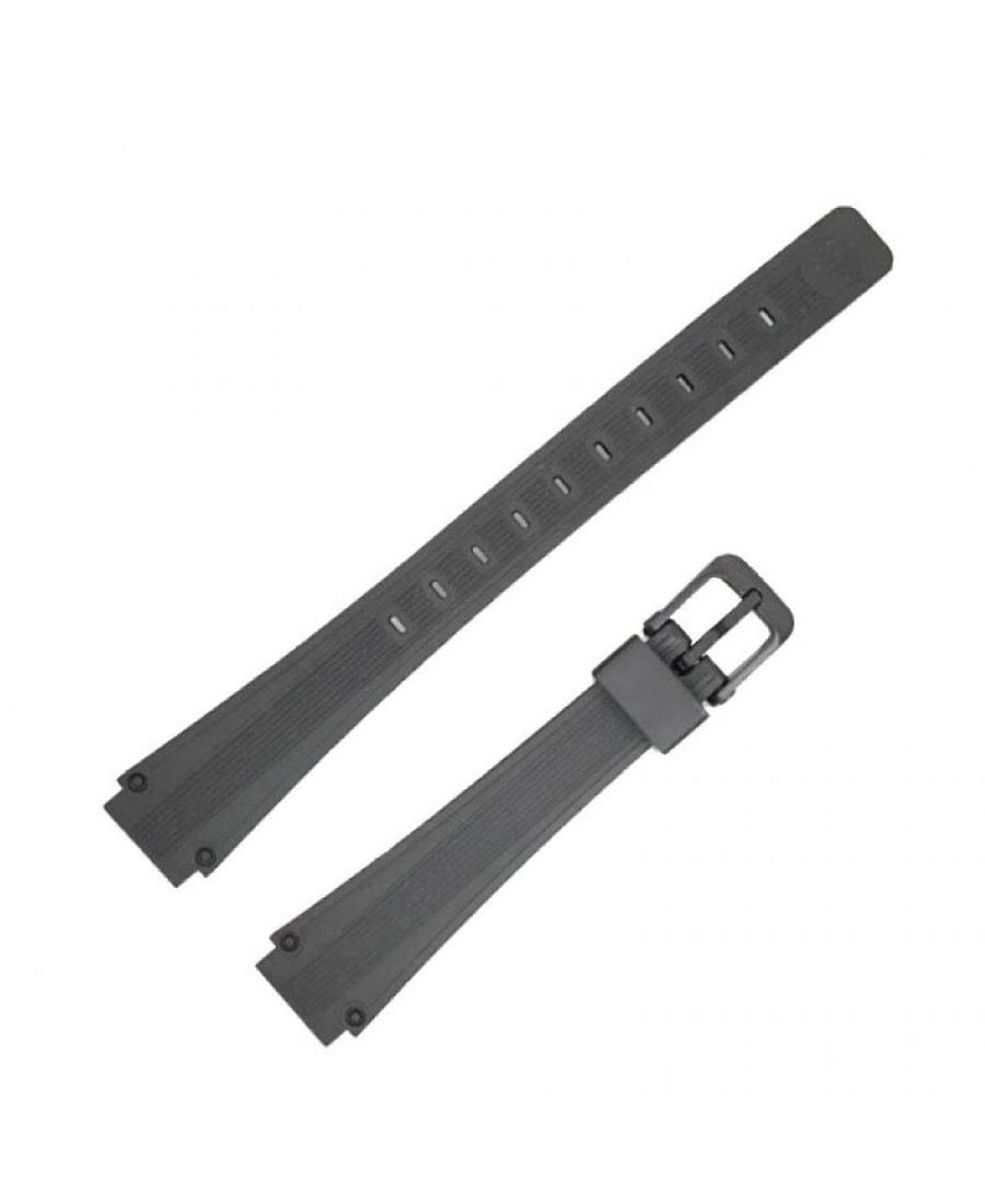 Watch Strap Diloy 157F2 to fit Casio Plastic / Rubber czarny Tworzywo sztuczne/guma Czarny 12 mm