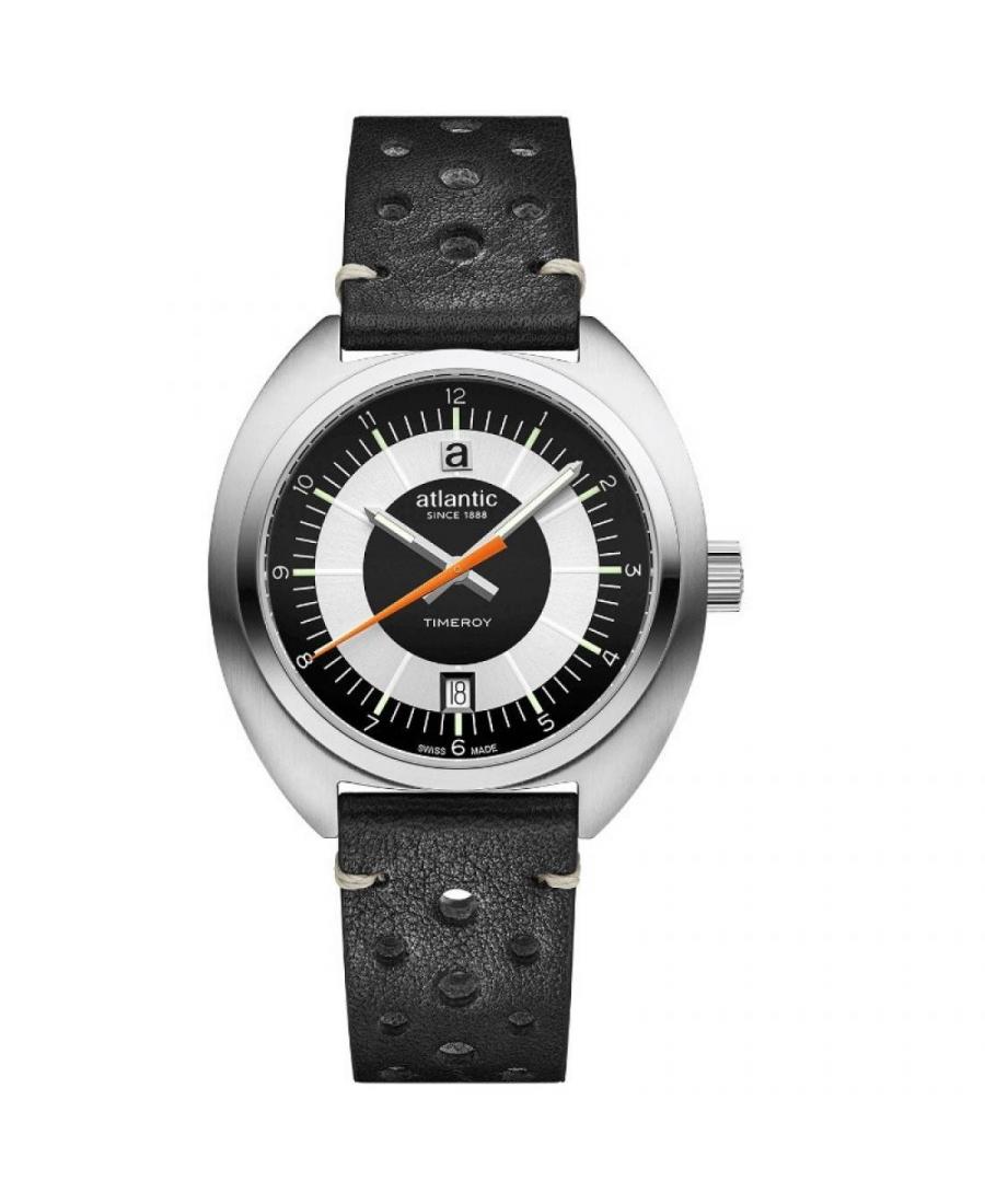 Men Classic Swiss Quartz Analog Watch ATLANTIC 70362.41.65 Black Dial