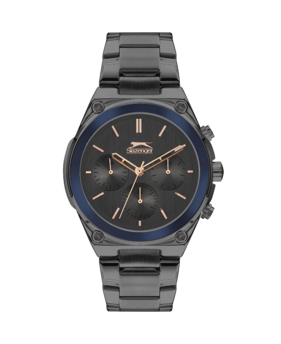 Mężczyźni klasyczny kwarcowy analogowe Zegarek SLAZENGER SL.9.2027.2.03 Czarny Dial 43mm