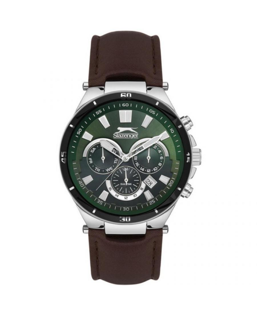 Mężczyźni klasyczny kwarcowy analogowe Zegarek SLAZENGER SL.9.6558.2.03 Zielony Dial 44mm