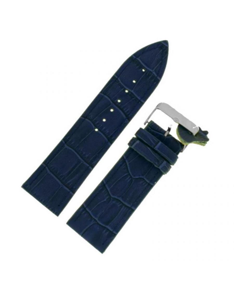 Watch Strap Diloy 379EAEL.26.5 Leather Blue Skórzany Niebieska 26 mm