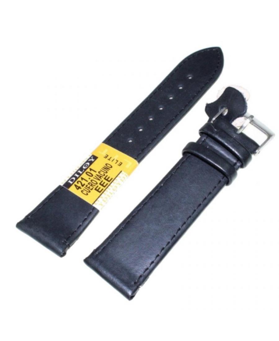 Watch Strap Diloy 421.01.22 Black 22 mm
